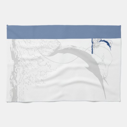 Linge De Cuisine Marlin bleu, (Horizontal)