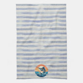 Linge De Cuisine Marlin coucher de soleil personnalisé côtier/nauti (Vertical)