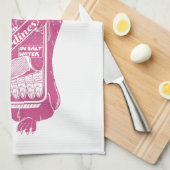 Linge De Cuisine Marmot Groundhotte mangeant des sardines (Quart Plié)