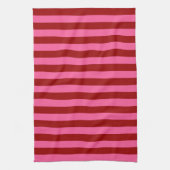 Linge De Cuisine Maroon Rouge rose rayures Design (Vertical)