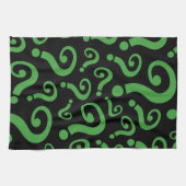 Linge De Cuisine Marque d'interrogation verte (Horizontal)