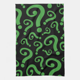 Linge De Cuisine Marque d'interrogation verte