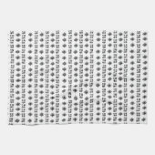 Linge De Cuisine Marques abstraites noir et blanc (Horizontal)