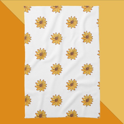 Linge De Cuisine Marqueur Motif jaune Fleur