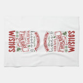 Linge De Cuisine "Marshmallow Kisses & Warm Holiday" Décor festif (Horizontal)