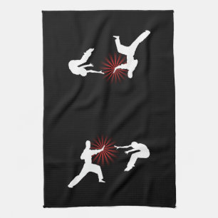 Linge De Cuisine Martial Arts Energy Silhouette