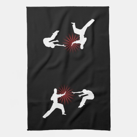 Linge De Cuisine Martial Arts Energy Silhouette (Vertical)
