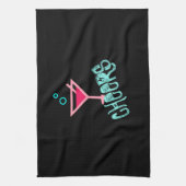 Linge De Cuisine Martini - art de bruit de boissons d'alcool, rose (Vertical)