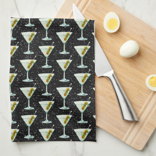 Linge De Cuisine Martini Cocktail Pattern (Quart Plié)