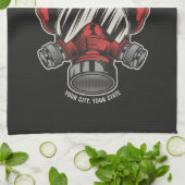 Linge De Cuisine Masque de pompier personnalisé Casque de pompiers (Plié)