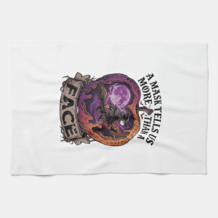 Linge De Cuisine Masque En Dit Plus Que Visage Sorcière D'Halloween