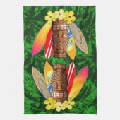 Linge De Cuisine Masque et planches de surf de Tiki (Vertical)
