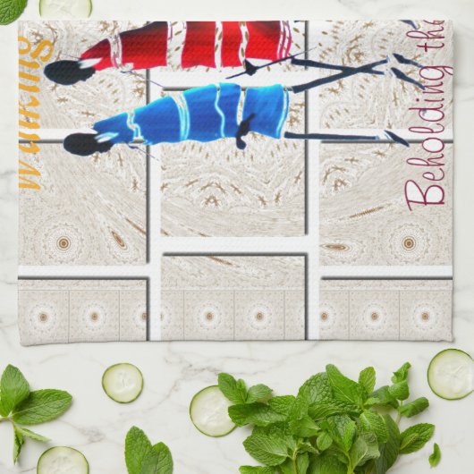 Linge De Cuisine Massai Morans art chrétien Imprimer (Plié)