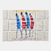 Linge De Cuisine Massai Morans art chrétien Imprimer (Horizontal)