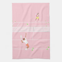 Match de tennis rose Pastel moderne