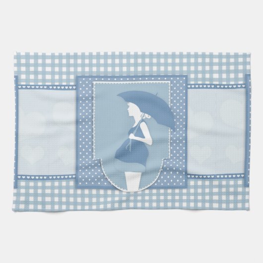 Linge De Cuisine maternité bleue (Horizontal)