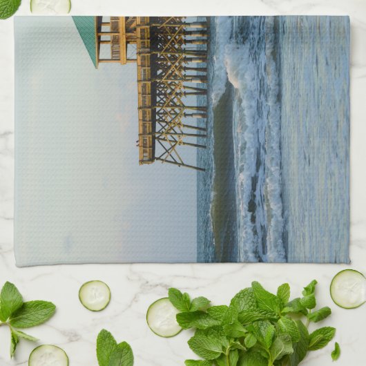 Linge De Cuisine Matin de la jetée folle (Plié)