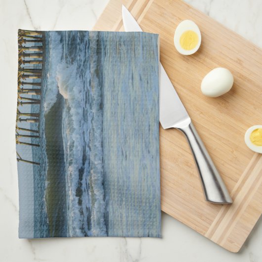 Linge De Cuisine Matin de la jetée folle (Quart Plié)