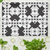 Linge De Cuisine Matrices noires (Plié)