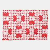 Linge De Cuisine Matrices rouges (Horizontal)