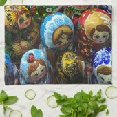 Linge De Cuisine Matryoshka Poupées Souvenir Kiosque Voyage Photo (Plié)