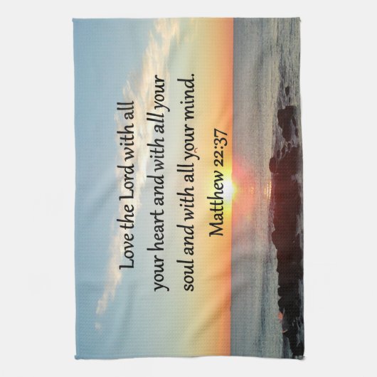 LINGE DE CUISINE MATTHEW PAISIBLE 22:37 DESIGN SCRIPTURE DE LEVER (Vertical)