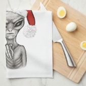 Linge De Cuisine Mauvais Alien, Lourds Noël ! (Quart Plié)