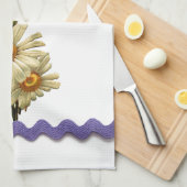 Linge De Cuisine Mauve Daisy (Quart Plié)