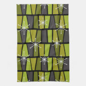 Linge De Cuisine MCM géométrique Vert olive Abstrait (Vertical)