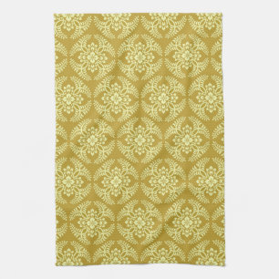 Linge De Cuisine Médaillon japonais Motif, Jaune de moutarde