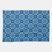 Linge De Cuisine médaillons bleu et vert (Horizontal)