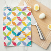 Linge De Cuisine Médaillons d'arc-en-ciel de style d'Upcycle par la (Quart Plié)