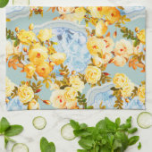 Linge De Cuisine Médaillons et Roses (Plié)