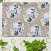 Linge De Cuisine Médaillons floraux Abstraits (Plié)