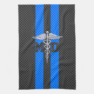 Linge De Cuisine Médecin Médicale MD Caduceus Fibres de carbone ray