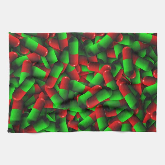 Linge De Cuisine médicaments pour pilules rouges (Horizontal)