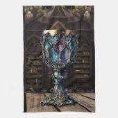 Linge De Cuisine Médiéval gothique violet bleu Gobelet bibliothèque (Vertical)