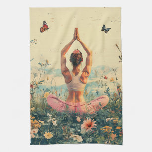 Linge De Cuisine Méditation sereine au lever du soleil (3)