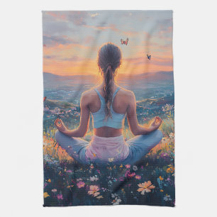 Linge De Cuisine Méditation sereine au lever du soleil (4)