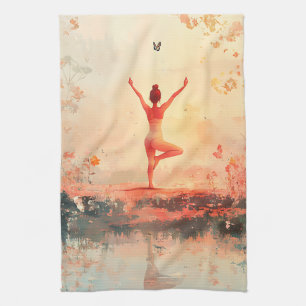 Linge De Cuisine Méditation sereine au lever du soleil (7)