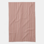 Linge De Cuisine Mediterranean Classic Ticking Stripe Burnt Rust (Vertical)