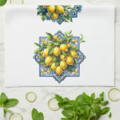 Linge De Cuisine Mediterranean Lemons Kitchen Towel (Plié)