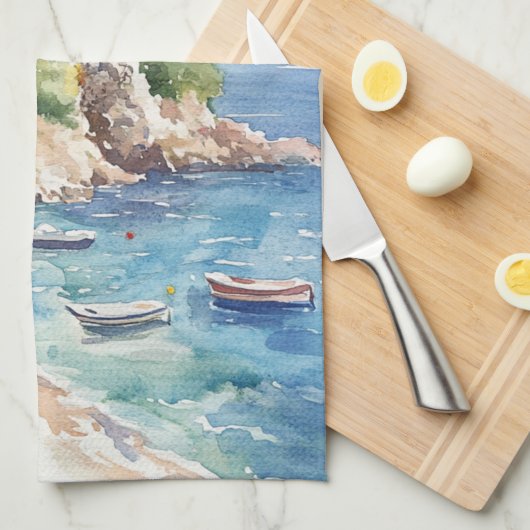 Linge De Cuisine Mediterranean Summer (Quart Plié)