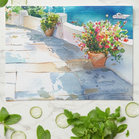 Linge De Cuisine Mediterranean Summer (Plié)