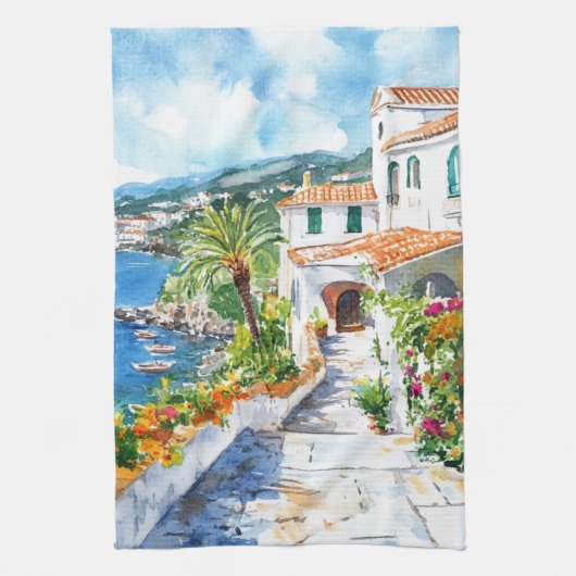 Linge De Cuisine Mediterranean Summer (Vertical)