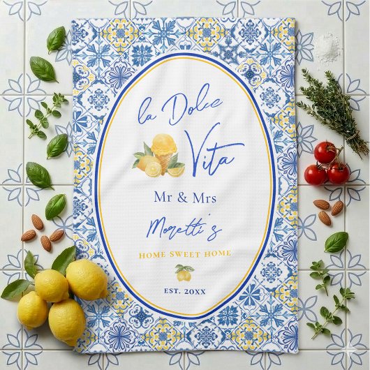 Linge De Cuisine Mediterranean Tile Custom Newlywed
