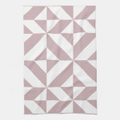 Linge De Cuisine Medium Mauve Geometric Deco Cube Pattern (Vertical)
