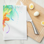 Linge De Cuisine Méduse arc-en-ciel (Quart Plié)