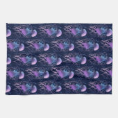 Linge De Cuisine Méduse Éthérée Violet Bleu (Horizontal)