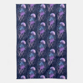 Linge De Cuisine Méduse Éthérée Violet Bleu (Vertical)